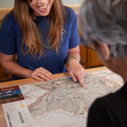 Bears Ears Education Center staff showing map