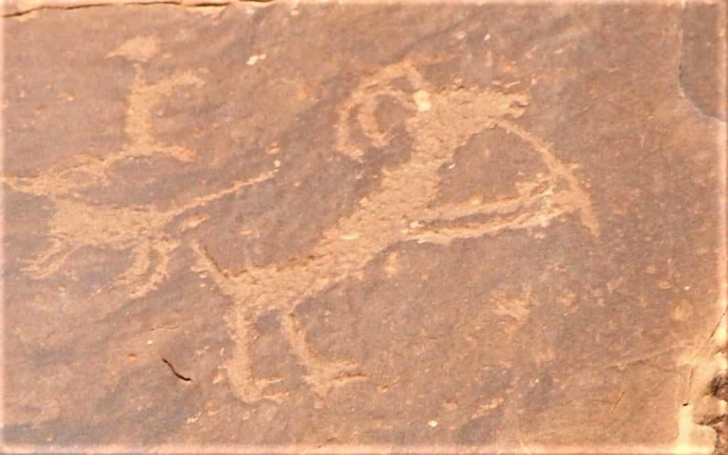 Sand Island Petroglyph Sheep Playing Flute