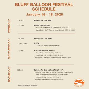 2026 Bluff Balloon Festival Schedule
